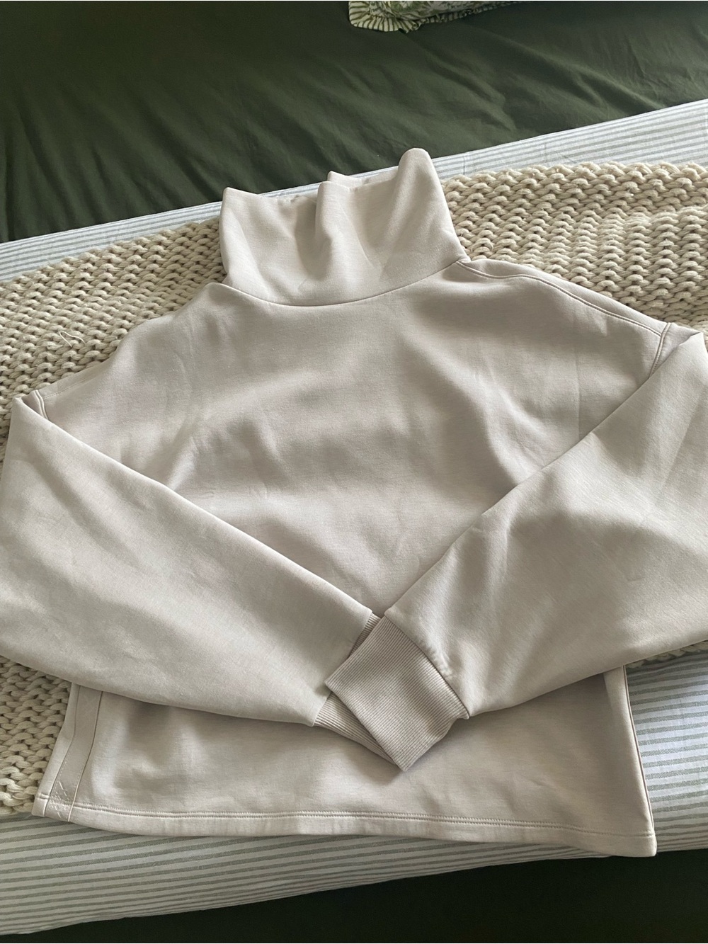 RHONE Cream Turtleneck Sweatshirt